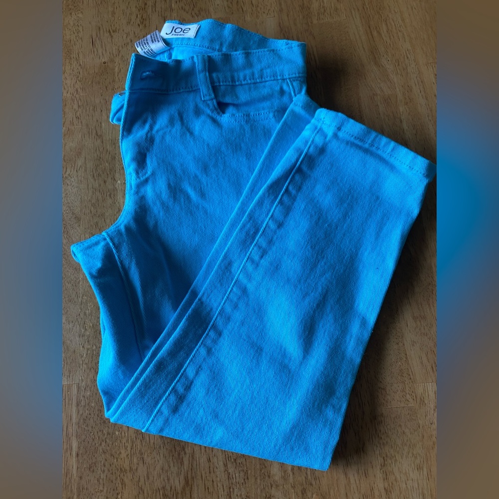 Blue denim capris